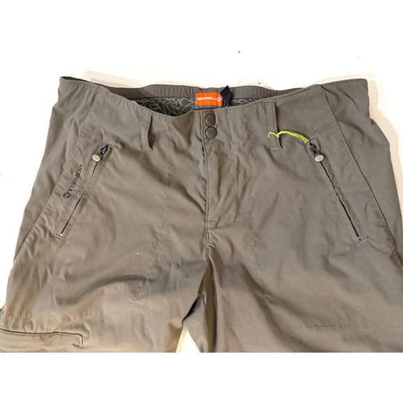 Merrell Pants Womens 6 Brown Hiking Outdoor Lightweight Zip Pockets Stretch - Picture 2 of 8